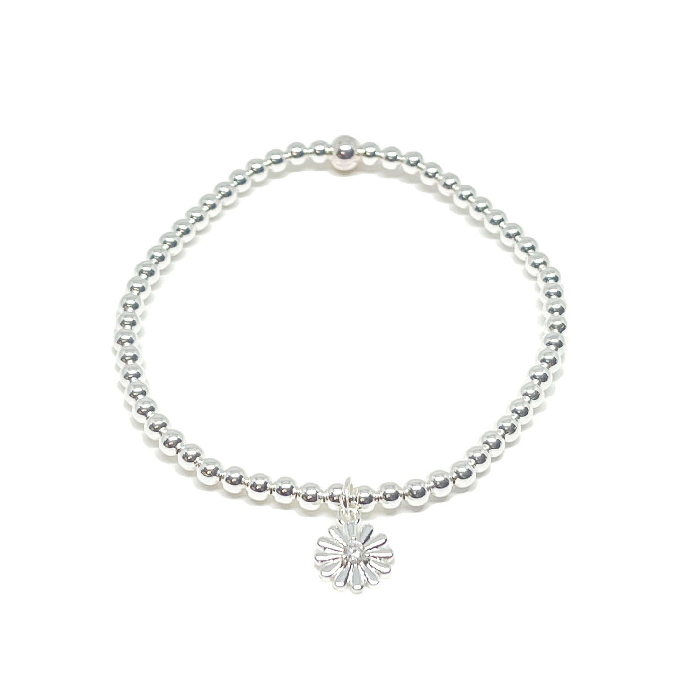 Freya Flower Bracelet - Silver- Clementine Jewellery