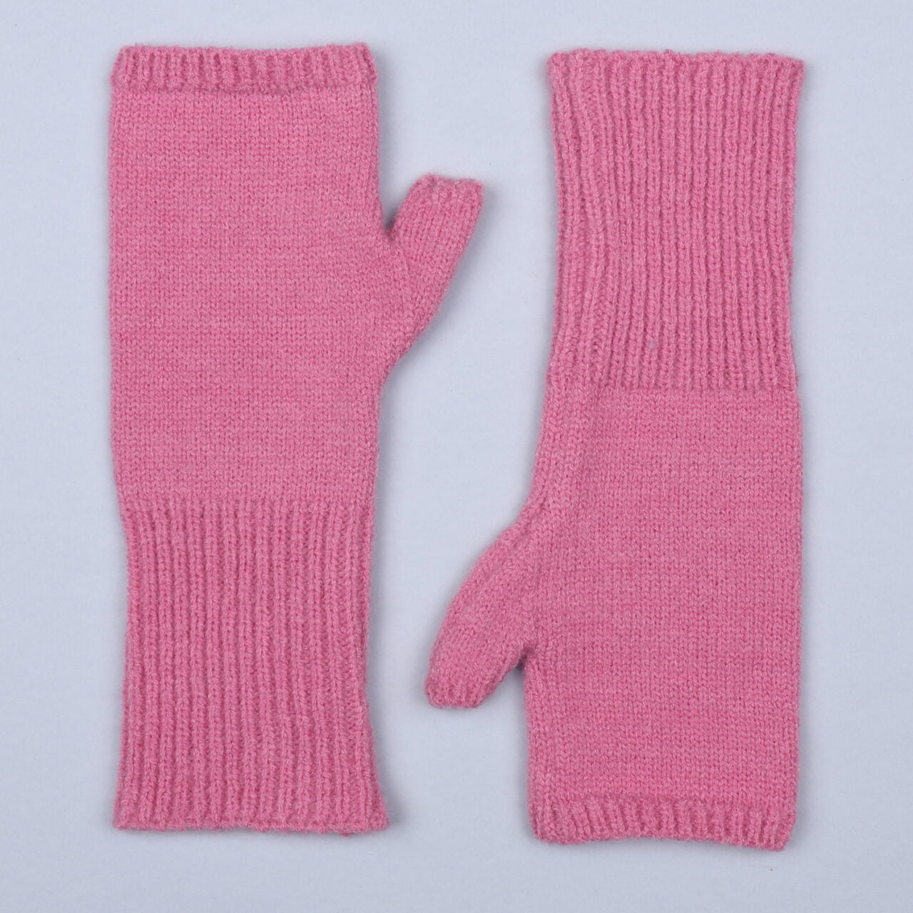 Zelly Knitted Fingerless Gloves - Pink