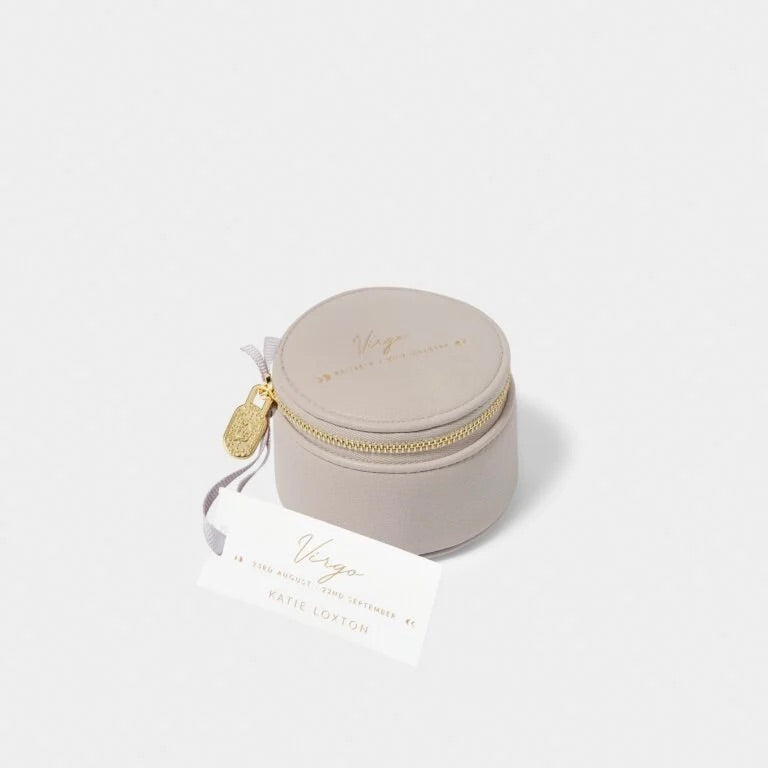 Katie Loxton Zodiac Round Jewellery Box - Virgo