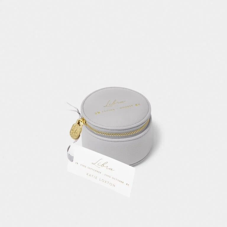 Katie Loxton Zodiac Round Jewellery Box - Libra