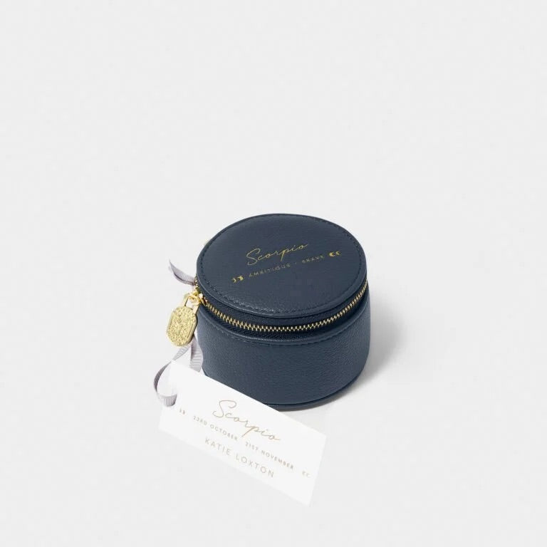 Katie Loxton Zodiac Round Jewellery Box - Scorpio