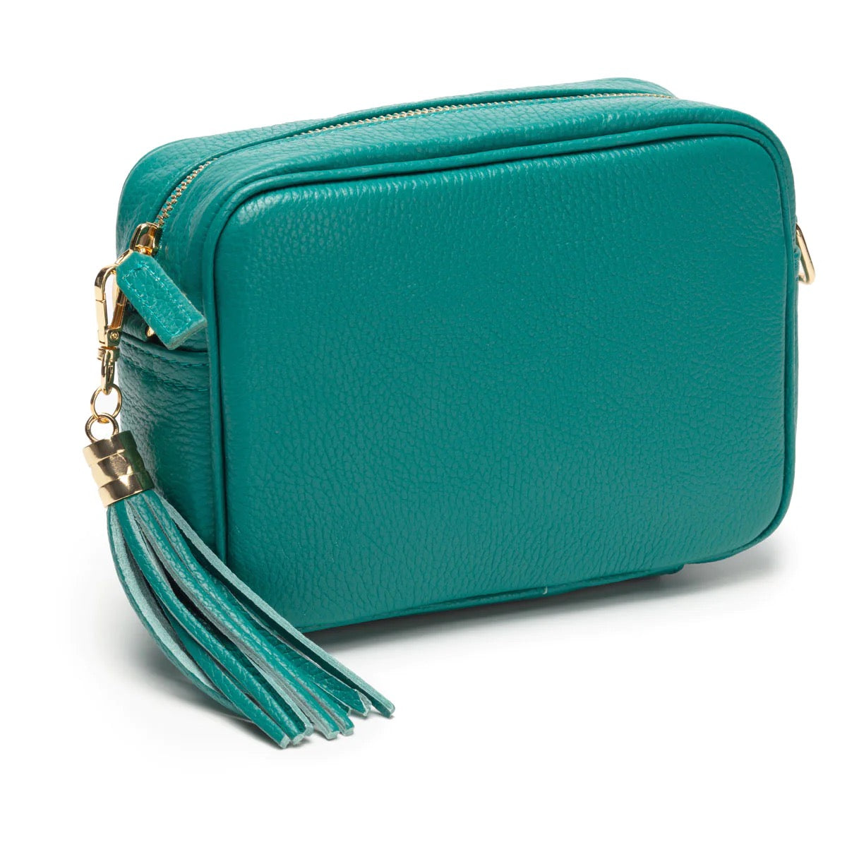 Elie Beaumont Designer Leather Crossbody Bag - Aquamarine (GOLD Fittings)