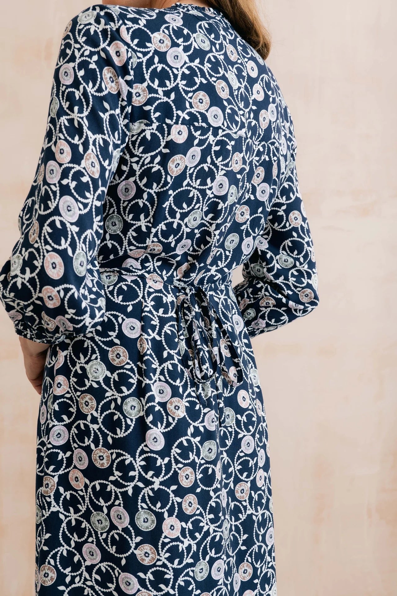 Leoni Shirt Maxi Dress - Sea Holly Print - Navy/Multi - Lily &amp; Me