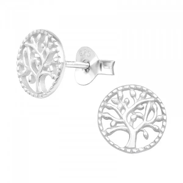 Hollie Tree - Tree of Life Stud Earrings - Sterling Silver Bottled Jewellery