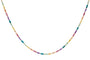 Boho Betty - Molly - Gold & Rainbow Gemstone Half Beaded Necklace