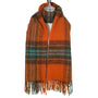 Park Lane Check Print Wool Large Scarf - Burnt Spice