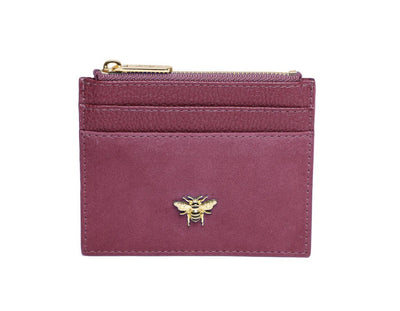 Alice Wheeler Fig (Burgundy) Barbican Coin & Card Purse