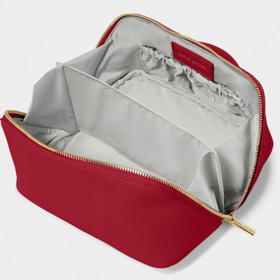 Katie Loxton Medium Make Up Bag/Wash Bag Case - Garnet Red