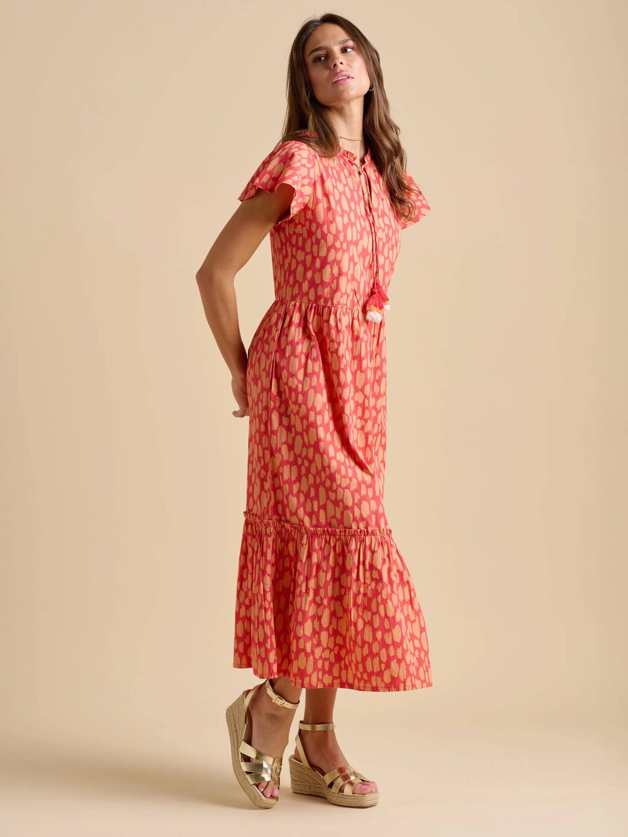 Brakeburn Sundown Maxi Dress - Coral