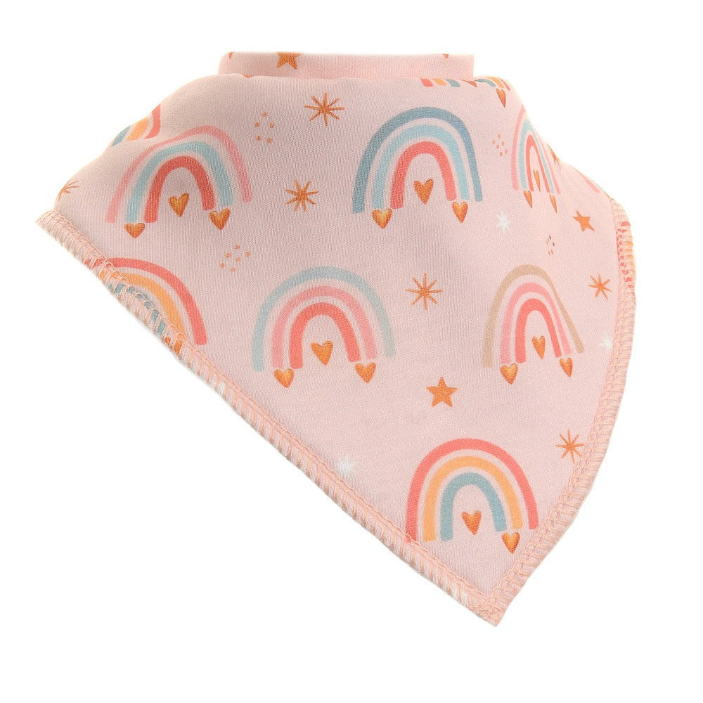 Ziggle Rainbows Dribble Bib - Pink