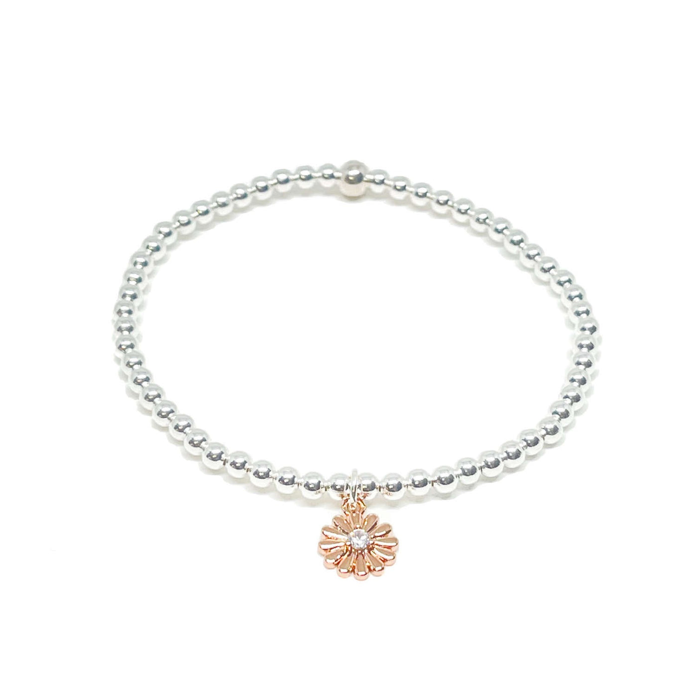 Freya Flower Bracelet - Rose Gold - Clementine Jewellery