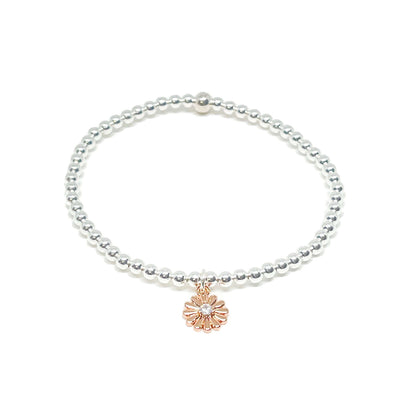 Freya Flower Bracelet - Rose Gold - Clementine Jewellery