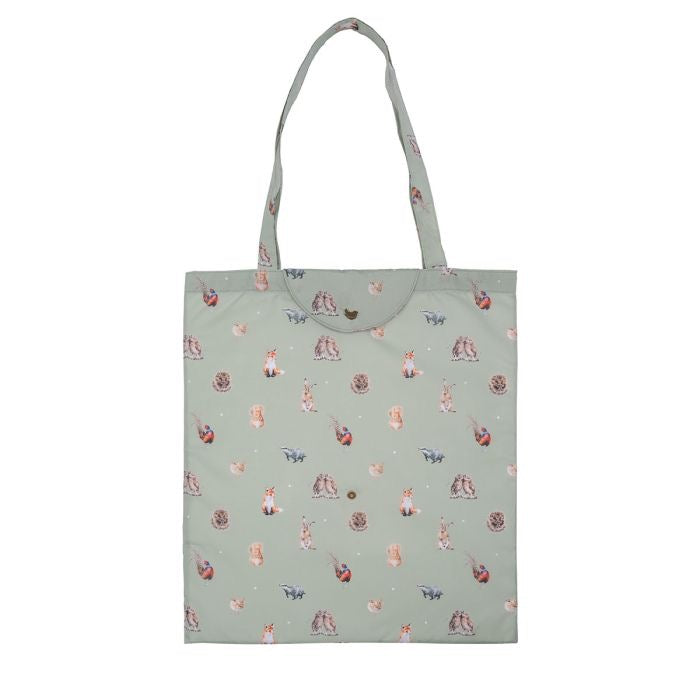 'Woodlanders' Woodland Animals Fold Up Shopping Bag - Wrendale Designs