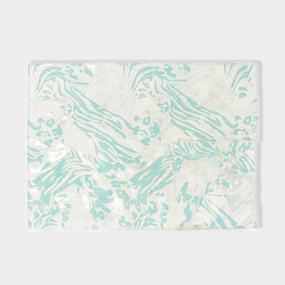 Katie Loxton Foil Print Scarf - Animal  - Duck Egg Blue/Silver Foil