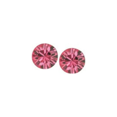 Byzantium 8mm Large Austrian Crystal Studs - Chaton - Rose Pink