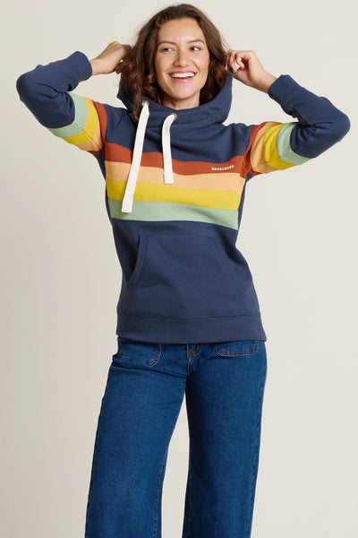 Brakeburn Navy Bright Stripe Elise Hoodie