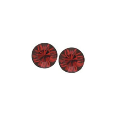 Byzantium 8mm Large Austrian Crystal Studs - Chaton - Siam Red