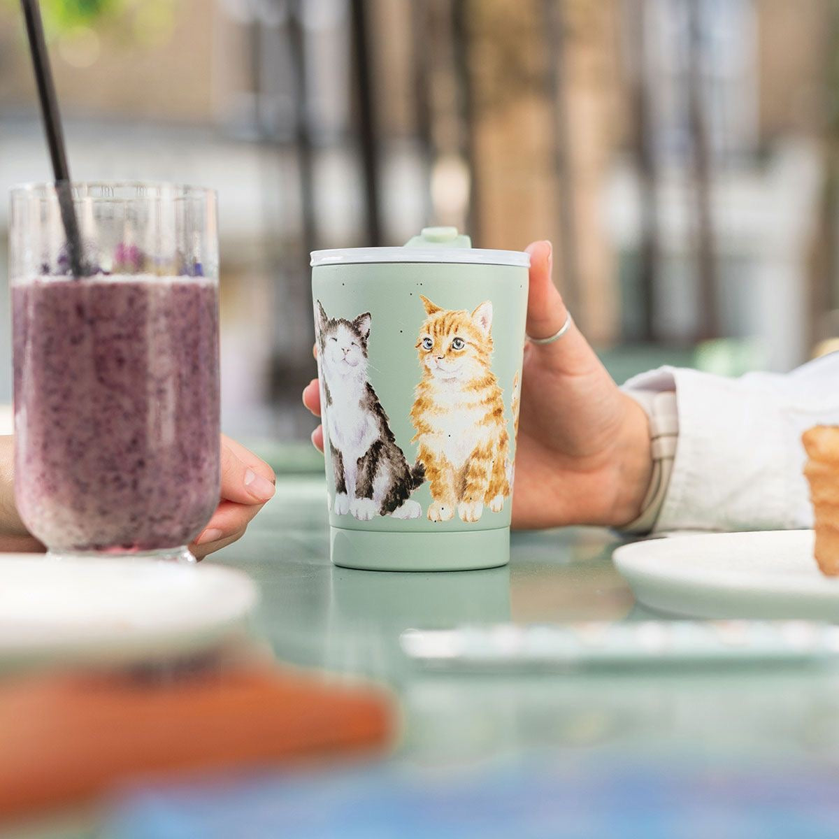 'Feline Friends' Cat Thermal Travel Cup - Wrendale Designs