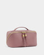 Katie Loxton Medium Make Up Bag/Wash Bag Tassel Train Case - Deep Rose Pink
