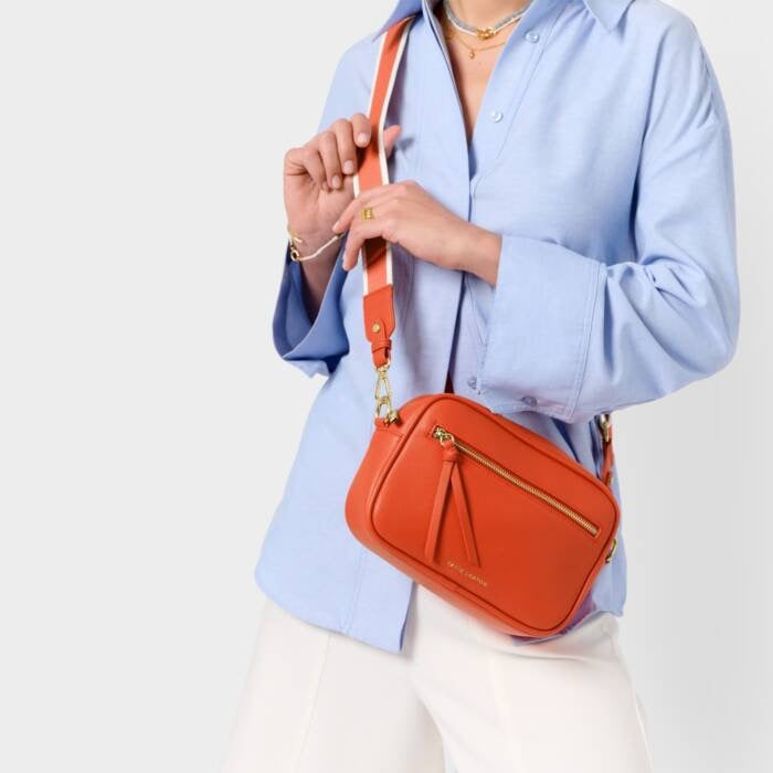 Katie Loxton Hallie Double Strap Crossbody Bag - Deep Orange