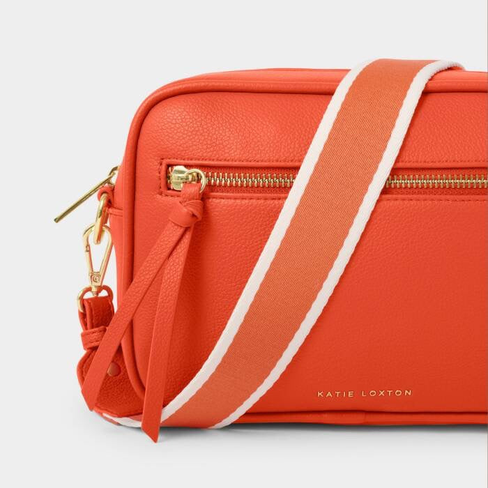 Katie Loxton Hallie Double Strap Crossbody Bag - Deep Orange