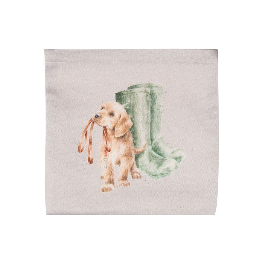 A Dog's Life Foldable Large Shopper Bag - Light Grey - Wrendale Designs