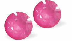 Byzantium Swarovski 6mm Crystal Studs - Chaton - Electric Pink Ignite DeLite