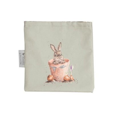 Garden Friends Bunny Foldable Large Shopper Bag - Sage Green - Wrendale Designs
