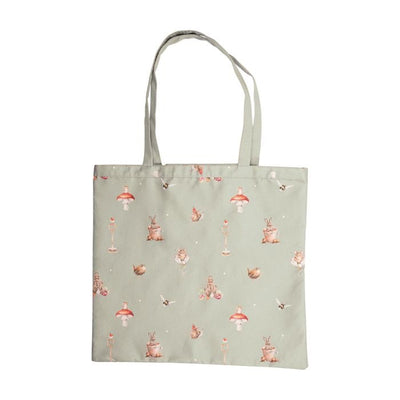 Garden Friends Bunny Foldable Large Shopper Bag - Sage Green - Wrendale Designs