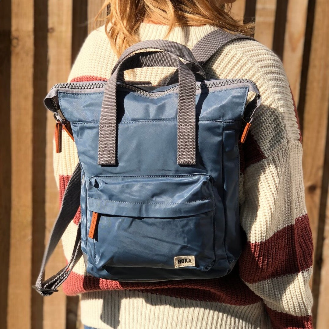 Roka Bantry B SMALL Backpack-Sustainable Nylon - Airforce Blue