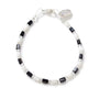 Carrie Elspeth Monochrome Seashell Beaded Bracelet - Black/White
