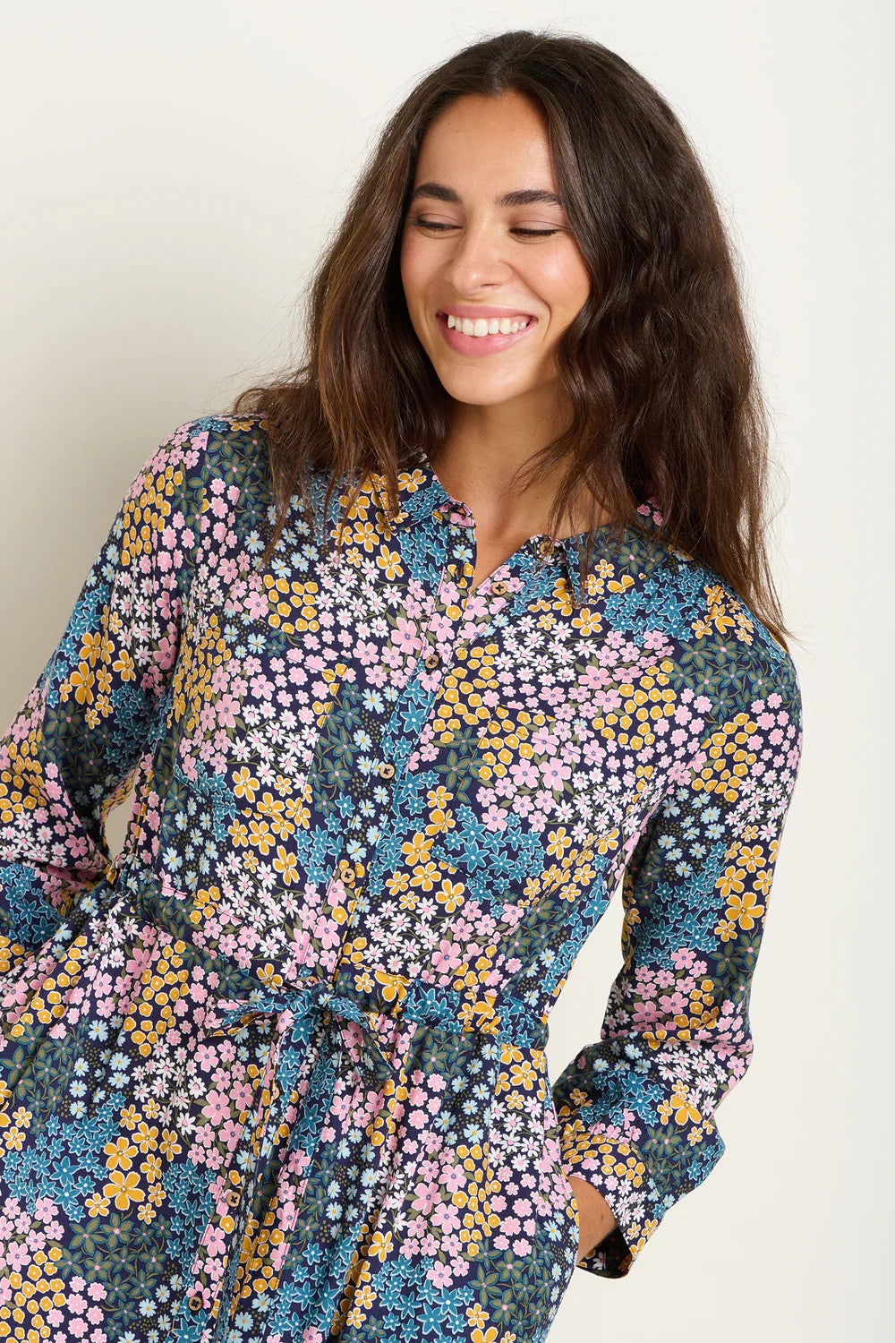 Brakeburn Women's Wildflower Meadow Shirt Maxi Dress - Multi