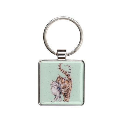 'Feline Good' Cat Keyring - Wrendale Designs