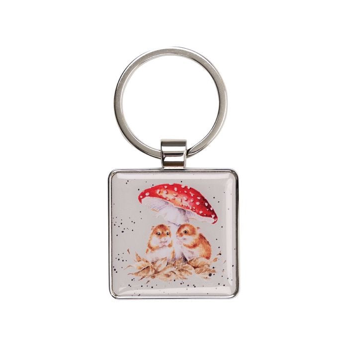 'Mushroom in my Heart' Mice & Toadstool Keyring - Wrendale Designs