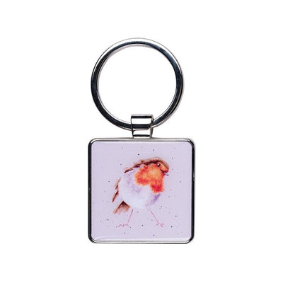 'Curious Robin' Red Robin Keyring - Wrendale Designs