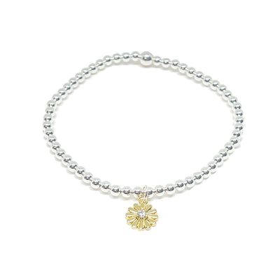 Freya Flower Bracelet - Gold - Clementine Jewellery