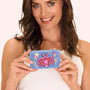 Powder Velvet Glasses Coin Purse/Card Holder - Seafaring Crab - Cornflower Blue