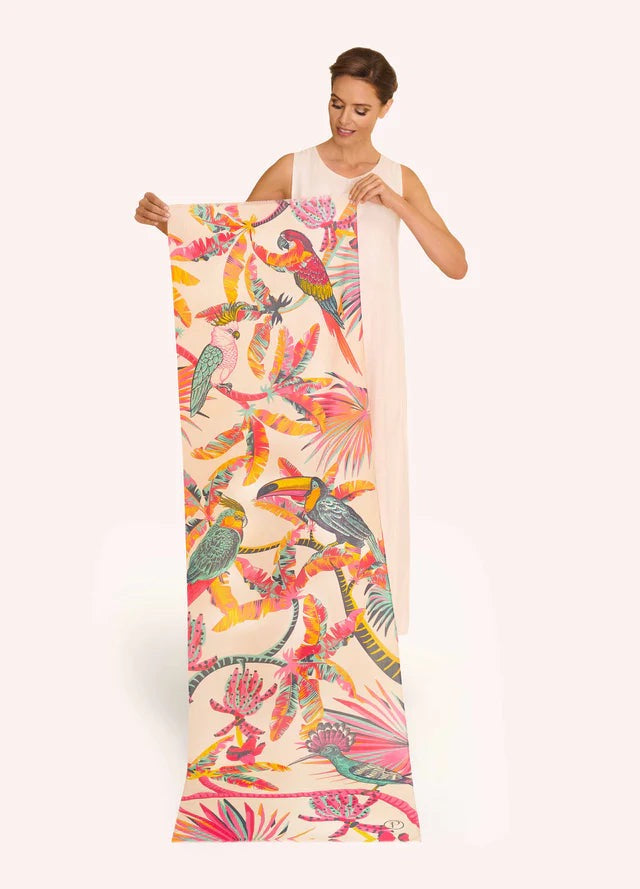 Powder Cotton Scarf - Tropical Paradise -  Multi