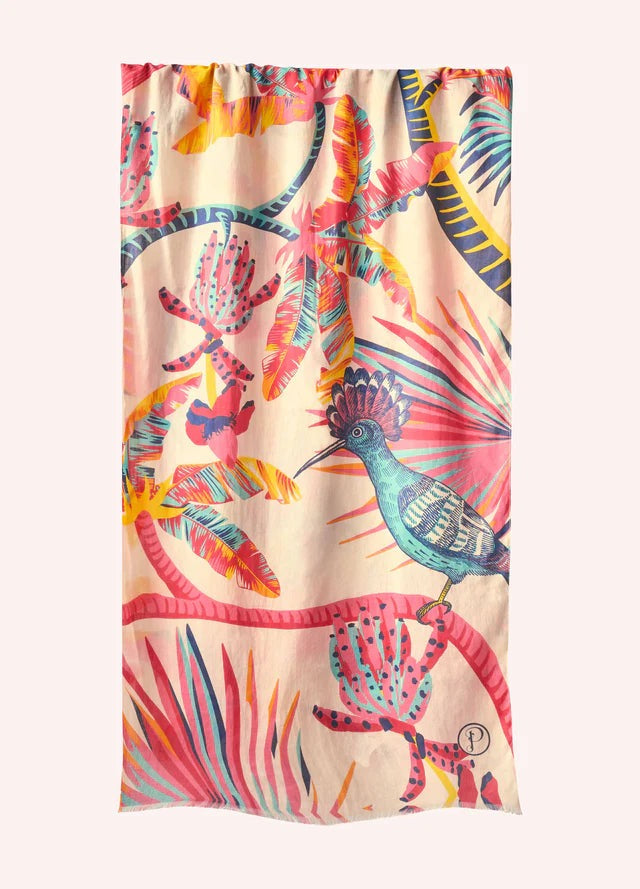 Powder Cotton Scarf - Tropical Paradise -  Multi