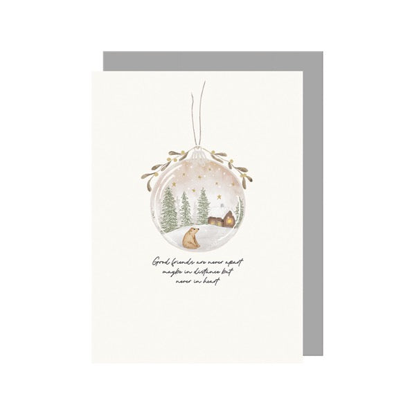 East of India - Good Friends are Never Apart - Christmas Blank Card