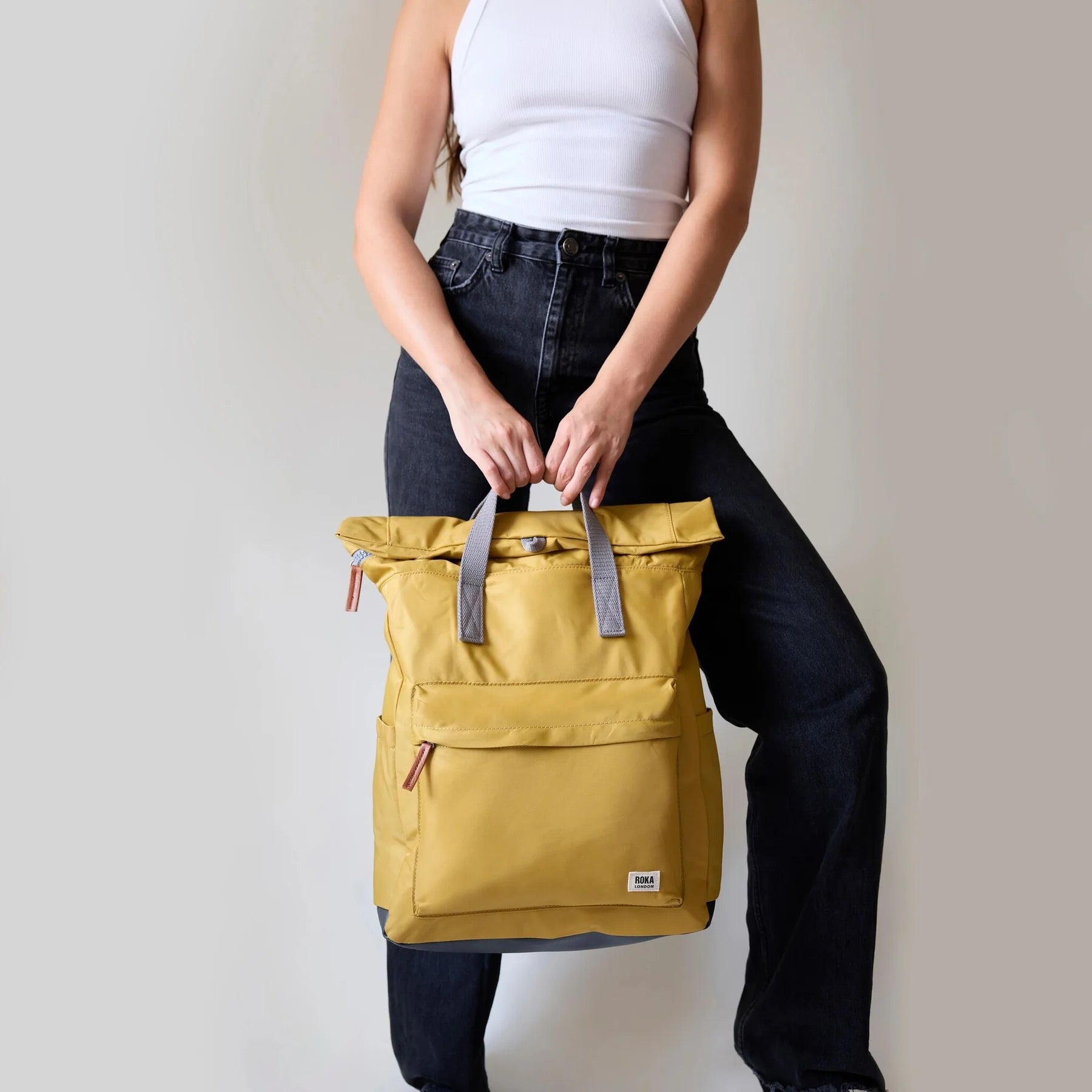 Roka Canfield Recycled Nylon - Medium Backpack - Teal