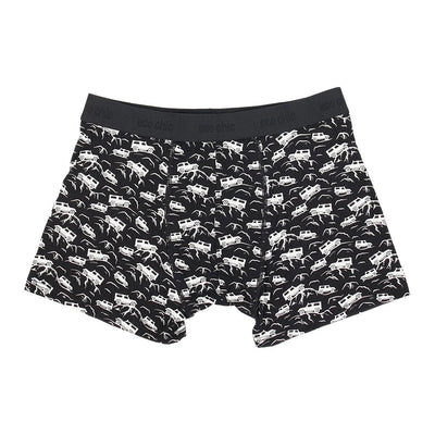 Eco Chic MENS Bamboo Boxers - Landrovers - Black
