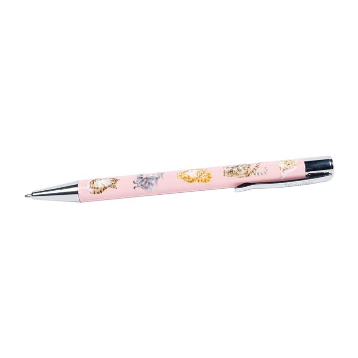 Feline Friends Cat Pen  -Pink  - Wrendale Designs
