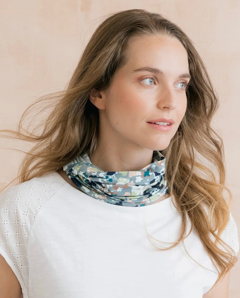 Lily &amp; Me - Water Violet Print Multiband - Ocean/Navy