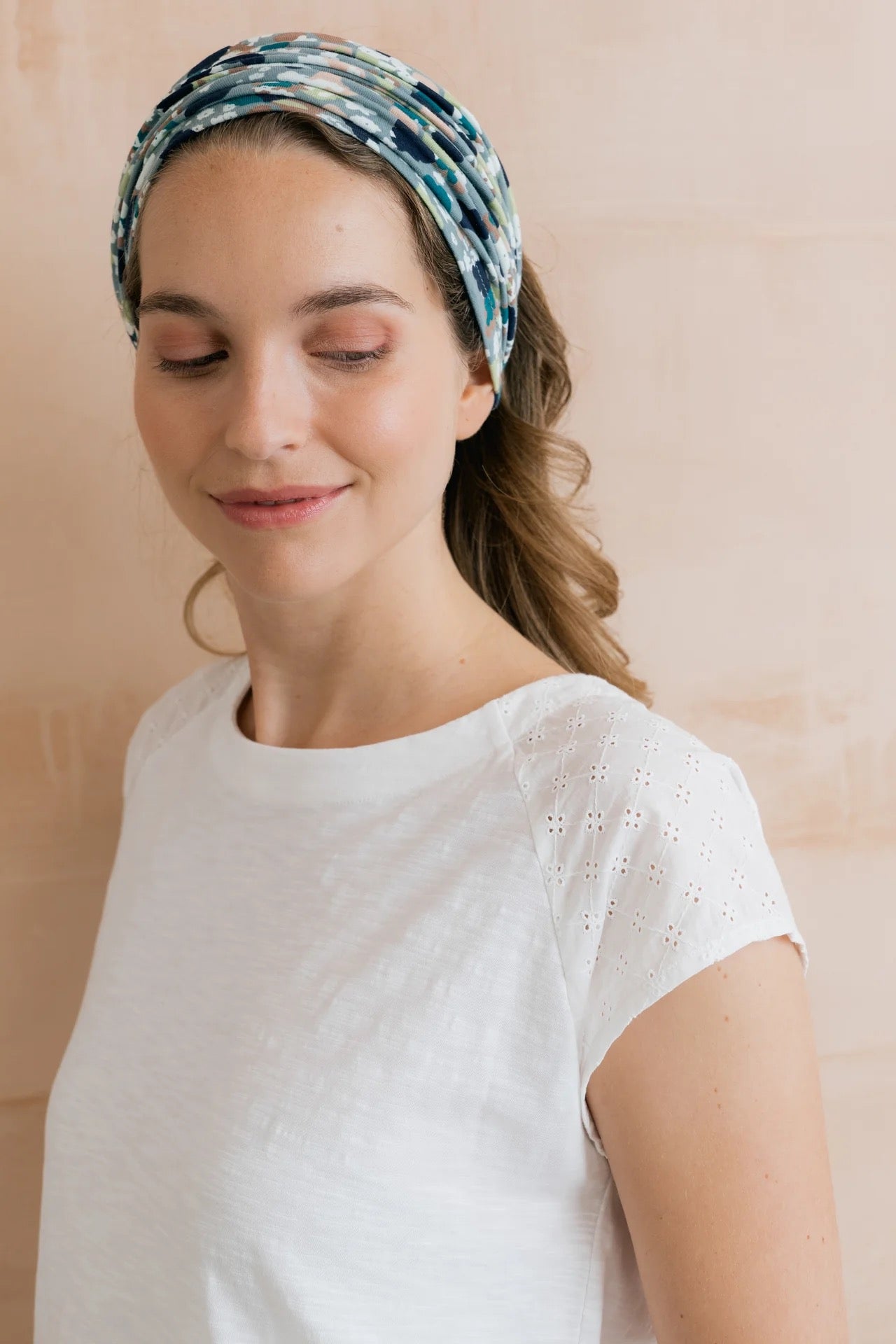 Lily &amp; Me - Water Violet Print Multiband - Ocean/Navy
