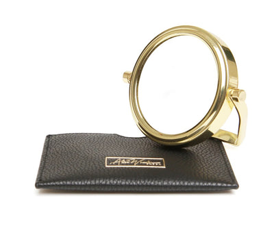 Alice Wheeler Black Handbag 7x Magnifying Mirror & Pouch