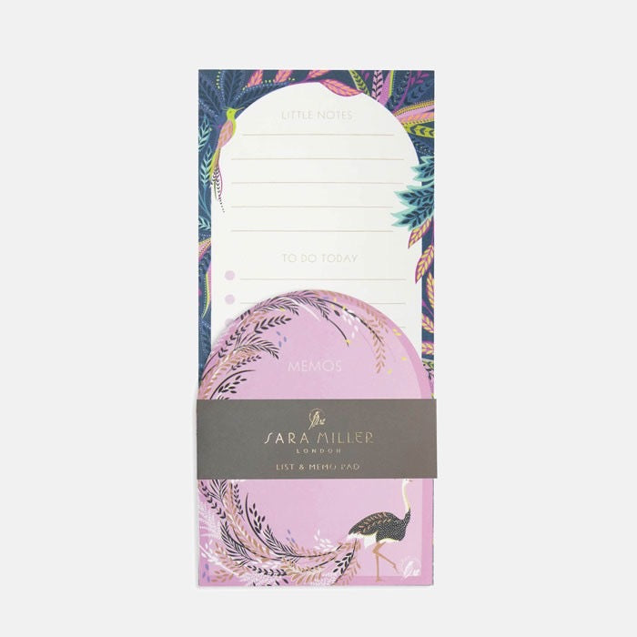 Sara Miller Botanical Paradise List &amp; Memo Pad Set