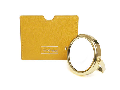 Alice Wheeler Ochre Handbag 7x Magnifying Mirror & Pouch
