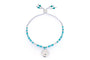 Boho Betty - Azalea - Turquoise & Silver Disc - Slider Cord Bracelet