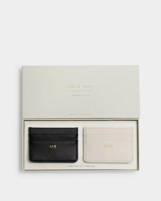 Katie Loxton - 'Mr &amp; Mrs' Faux Leather Card Holder Gifts Set